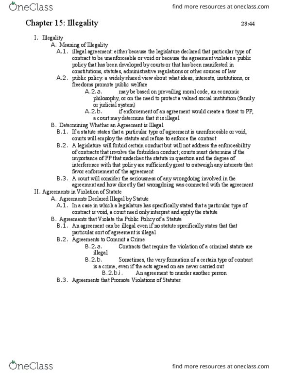 BMGT 380 Chapter Notes - Chapter 15: Specific Performance, Equitable Remedy, Unconscionability thumbnail