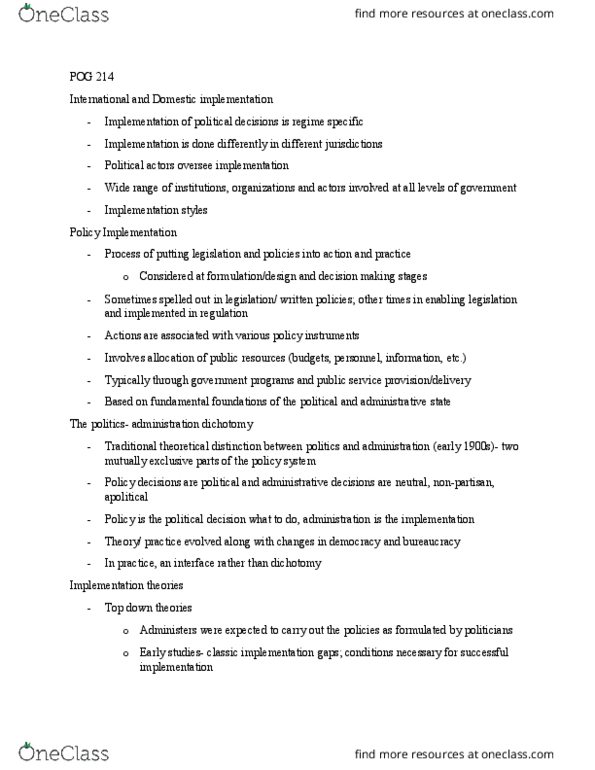 POG 214 Lecture Notes - Lecture 8: Regulatory Capture, Social Capital thumbnail