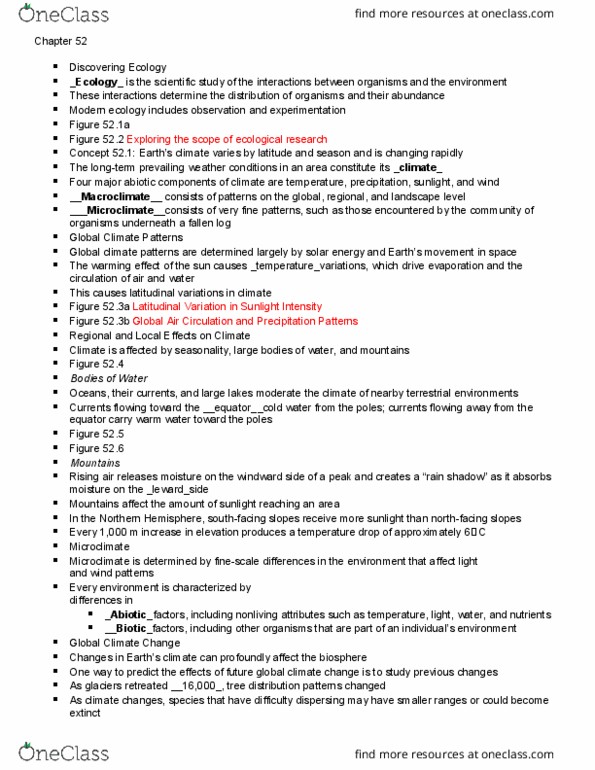 BIO 1406 Lecture Notes - Lecture 36: Understory, Neritic Zone, Northern Hemisphere thumbnail