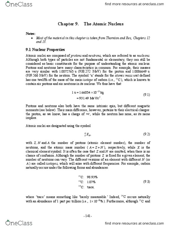 Physics 2102A/B Lecture 6: Ch9-Atomic_Nucleus thumbnail