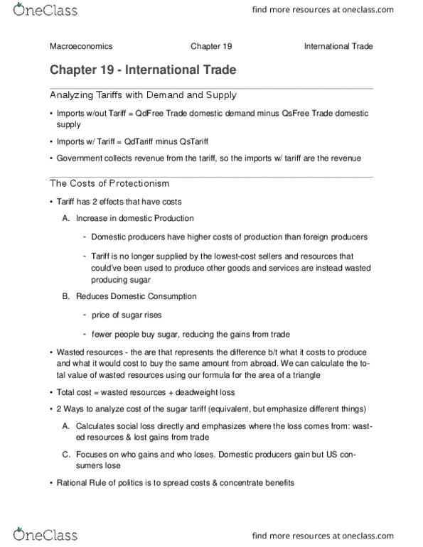 01:220:103 Chapter Notes - Chapter 19: Deadweight Loss, Protectionism, Unemployment Benefits thumbnail