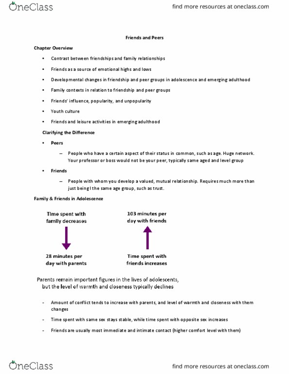 PSYC 3509 Lecture Notes - Lecture 7: Harry Stack Sullivan, Platonic Love, Youth Culture thumbnail