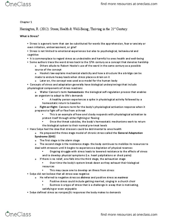 PSY 805 Chapter Notes - Chapter 1: Entropic Force, List Of Infectious Diseases, Biopsychosocial Model thumbnail