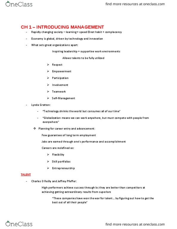 GMS 200 Lecture Notes - Lecture 7: Foreign Direct Investment, Customer Relationship Management, Henri Fayol thumbnail