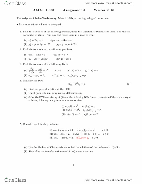 AMATH350 Lecture Notes - Lecture 4: Océ, Partial Fraction Decomposition thumbnail
