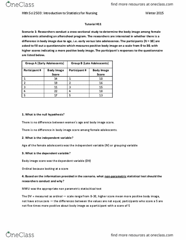 HTHSCI 2S03 Lecture Notes - Lecture 1: Chi-Squared Test, Level Of Measurement, Statistical Hypothesis Testing thumbnail