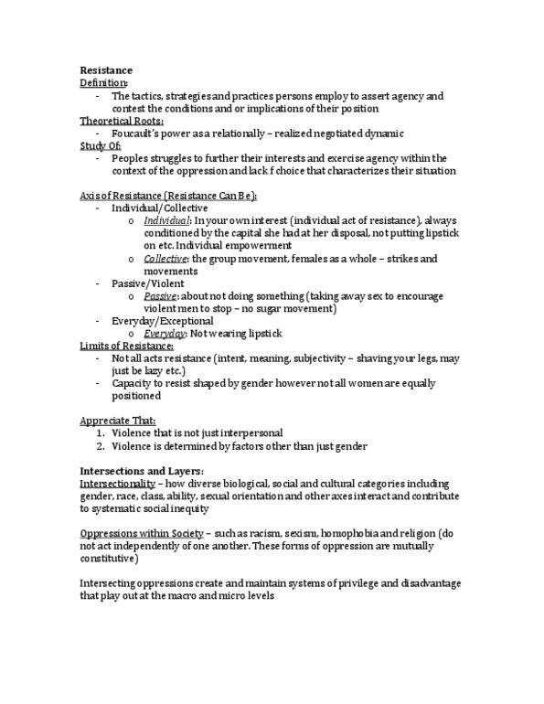 CRM 2307 Lecture Notes - Heterosexism, Cultural Capital, Intersectionality thumbnail