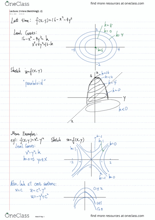MATH237 Lecture 2: Lecture 2 More Sketching(1.2) by J.West thumbnail