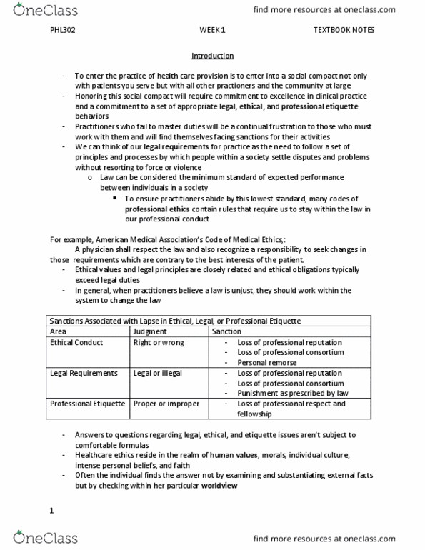 PHL 302 Chapter Notes - Chapter Intro: Moral Nihilism, Moral Relativism, Professional Code Of Quebec thumbnail