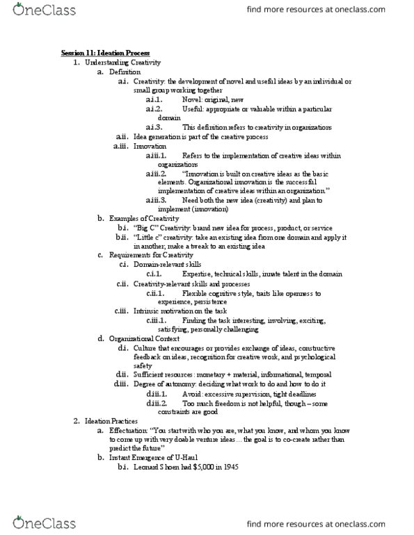 MGMT1021 Lecture Notes - Lecture 11: Motivation, Leonard Shoen thumbnail