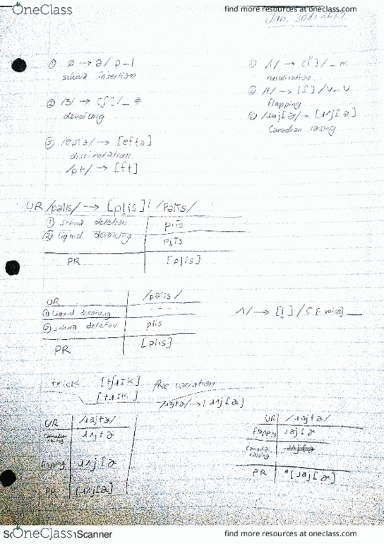 LIN101H5 Lecture 4: Lin100 Phonology Notes 2 (examples) thumbnail