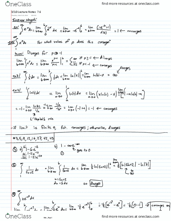 MATH 116 Lecture 22: 3/10 Lecture Notes 7.6 thumbnail