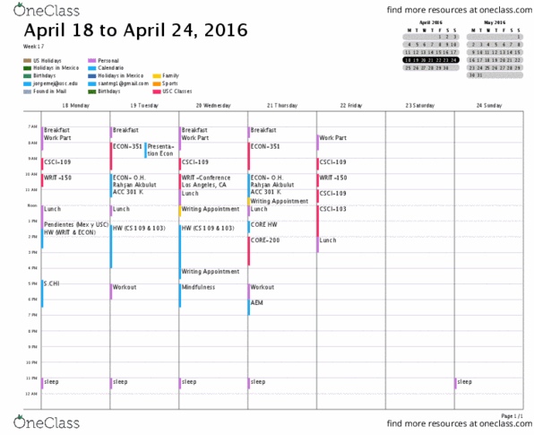 ECON 351x Lecture 2: ECON 351 Lecture 2: Calendar — Week — 4:18:16 to 4:24:16 thumbnail