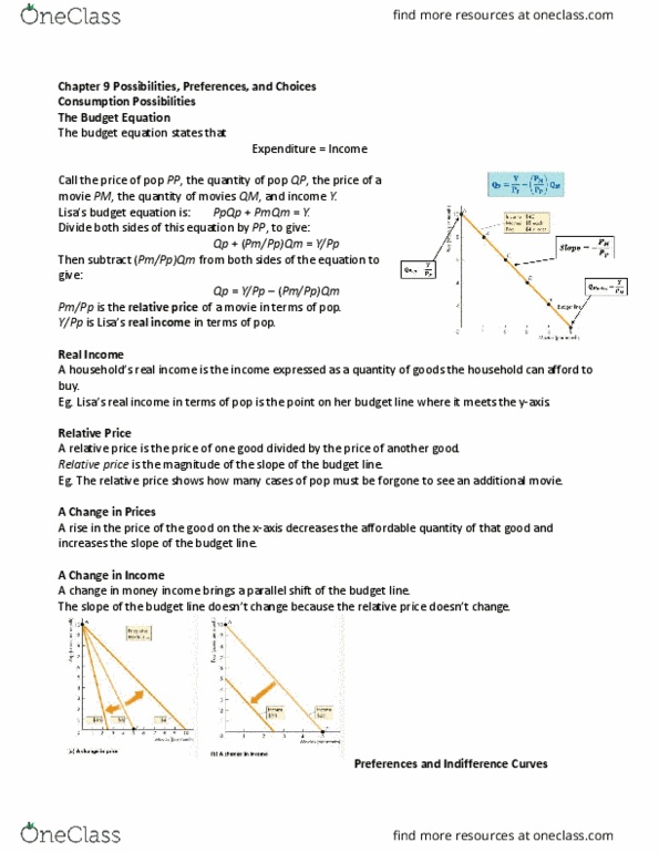 Economics 1021A/B Lecture 8: Chapter 9 Possibilities thumbnail