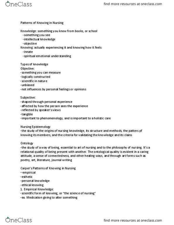 Nursing 1060A/B Lecture 3: 1060 Week 3 thumbnail