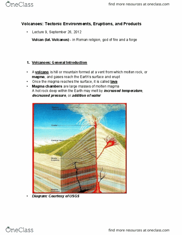 EARTHSC 2GG3 Lecture Notes - Lecture 9: Pacaya, Viscosity, Rhyolite thumbnail