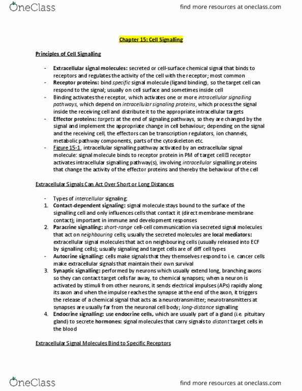 BCHM 2021 Lecture Notes - Lecture 2: Adenylyl Cyclase, Protein Kinase, Lipid Signaling thumbnail