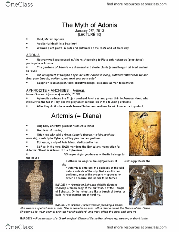 CLA204H1 Lecture Notes - Lecture 10: Potnia Theron, Homeric Hymns, Lamontville Golden Arrows F.C. thumbnail