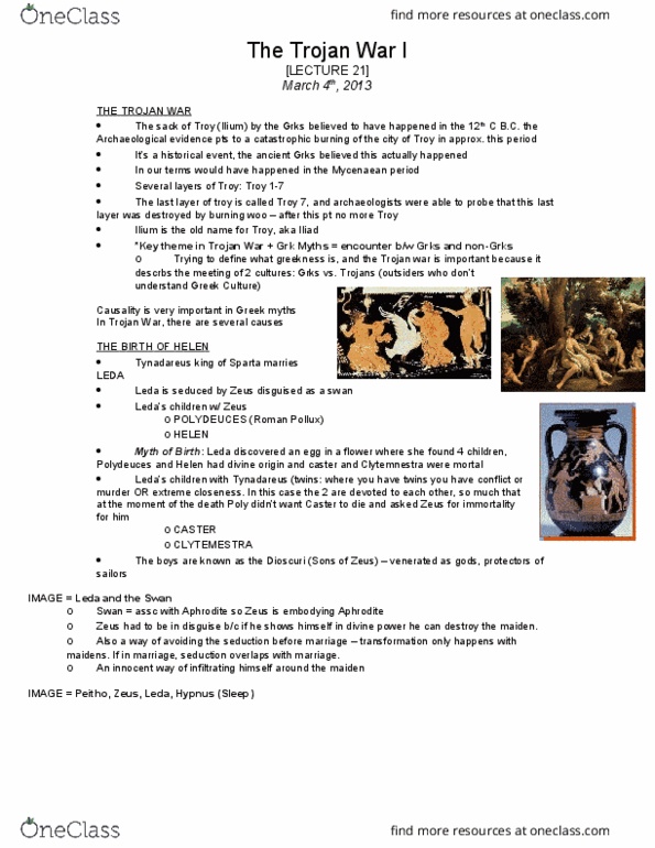 CLA204H1 Lecture Notes - Lecture 21: Trojan War, Peitho, Aeacus thumbnail