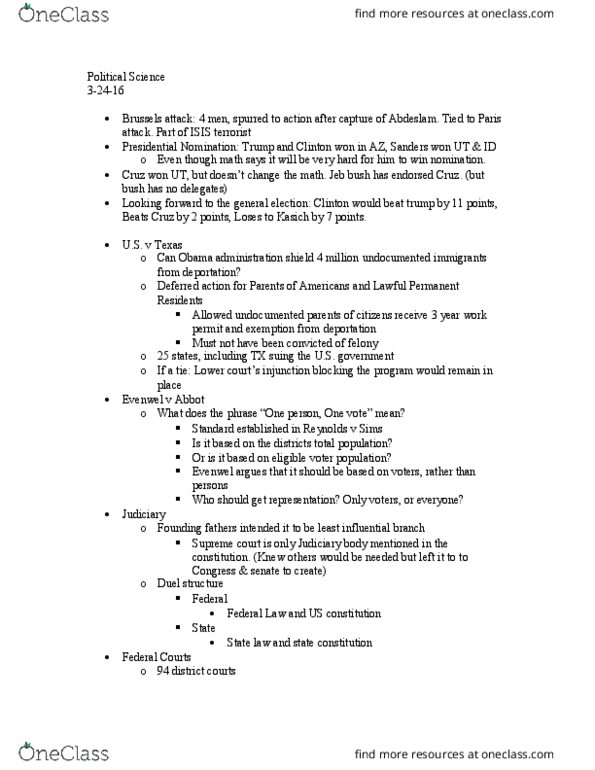 BIOL 206 Lecture Notes - Lecture 13: Deferred Action, Wrongful Death Claim, Status Quo thumbnail