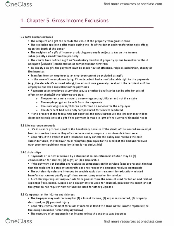 MGMT 127A Chapter Notes - Chapter 5: Term Life Insurance, Cafeteria Plan, Personal Injury thumbnail