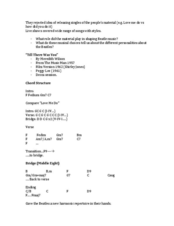 MUS321H1 Lecture Notes - Want To, Cymbal, Overdubbing thumbnail