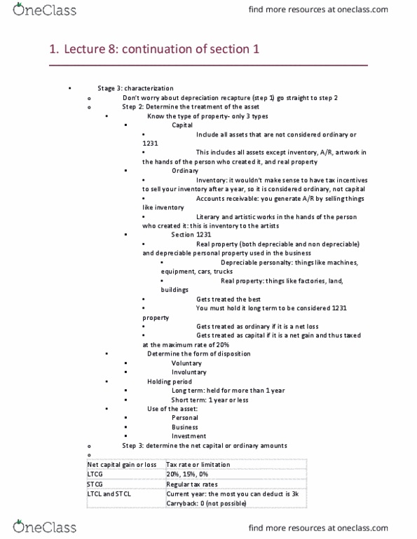 MGMT 127A Lecture Notes - Lecture 8: Accounts Receivable, Tax Bracket, Tax Avoidance thumbnail