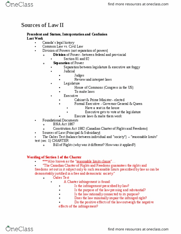 LAWS 1000 Lecture Notes - Lecture 8: Regulatory Capture, Mandatory Sentencing, Special Relationship thumbnail