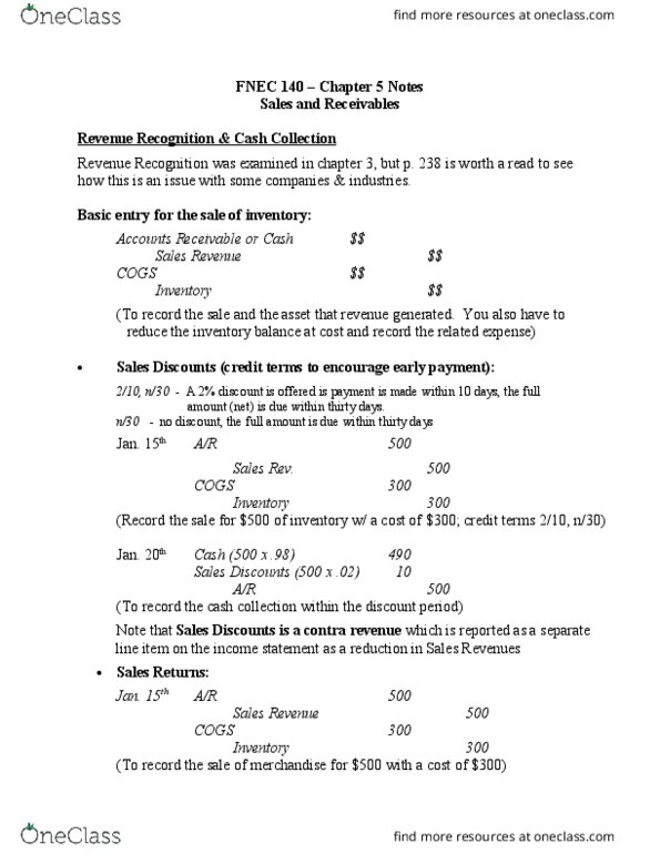 MGRL-1200 Lecture Notes - Lecture 5: Income Statement, Earnings Before Interest And Taxes, American Express thumbnail