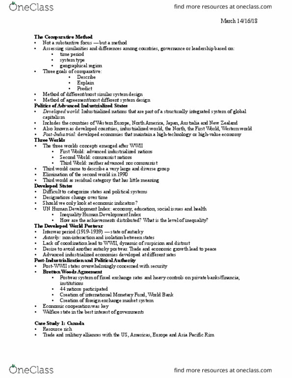 POLS 1150 Lecture Notes - Lecture 9: Neoconservatism, Middle Power, Bicameralism thumbnail