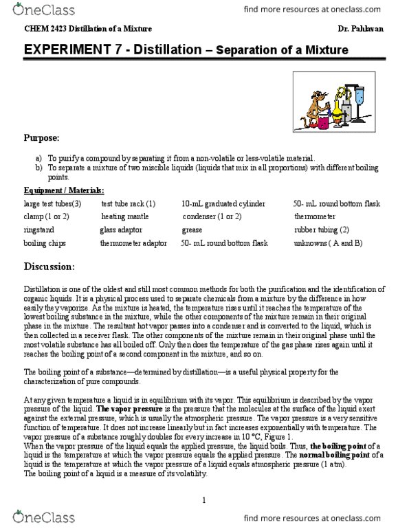 CHEM 012 Lecture Notes - Lecture 1: Tetrahydrofuran, Waste Container, Bromoform thumbnail