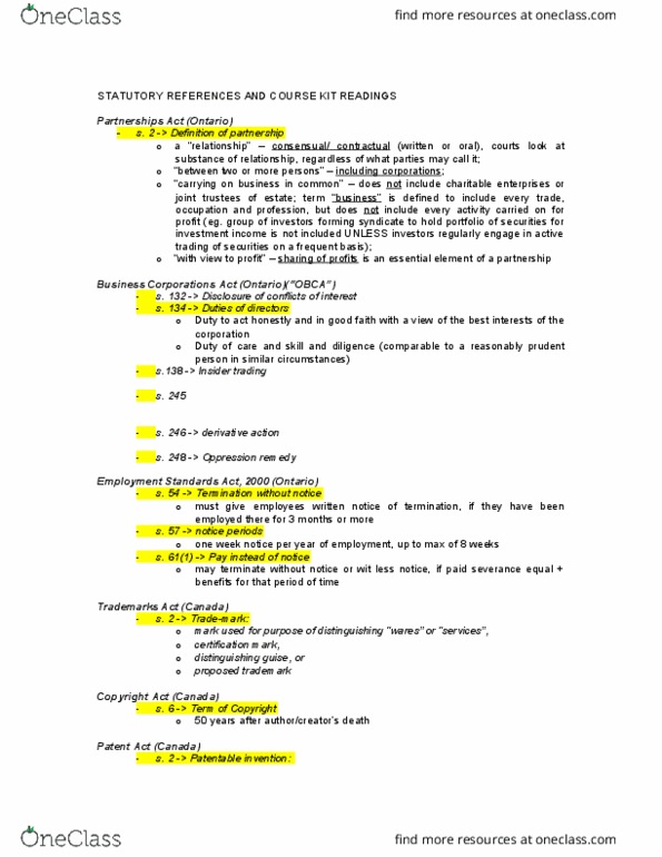 MGMT 3100 Lecture Notes - Lecture 12: Derivative Suit, Insider Trading, Certification Mark thumbnail