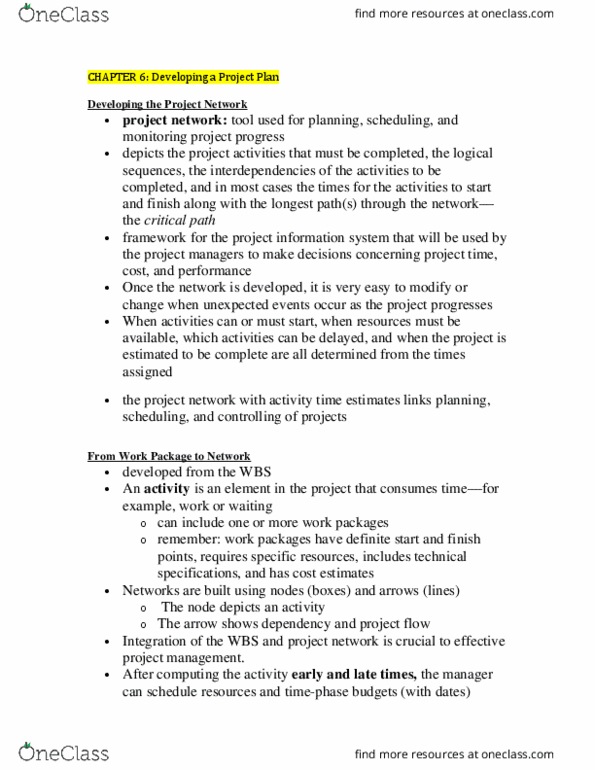 MGMT 4700 Lecture Notes - Lecture 6: Gantt Chart, Stuart Pugh, Aadhaar thumbnail