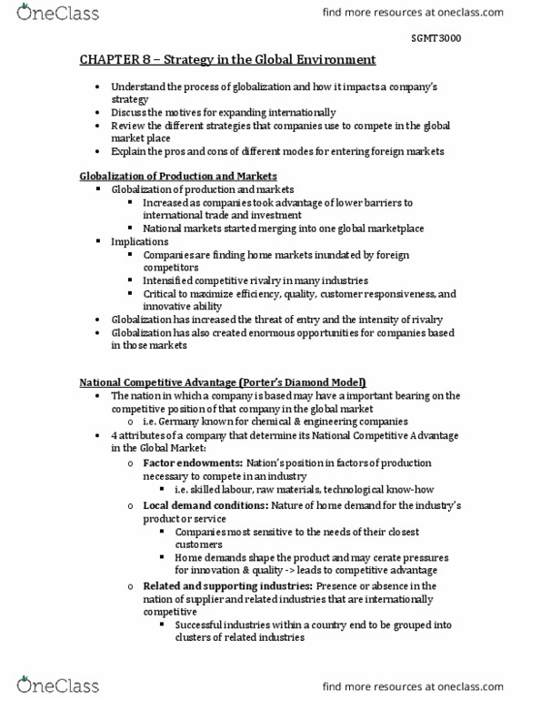 SGMT 3000 Lecture Notes - Lecture 8: Switching Barriers, Relational Capital, Opportunism thumbnail