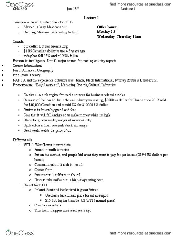 GMS 690 Lecture Notes - Lecture 1: Financial Times, Reference Management Software, Time Series thumbnail