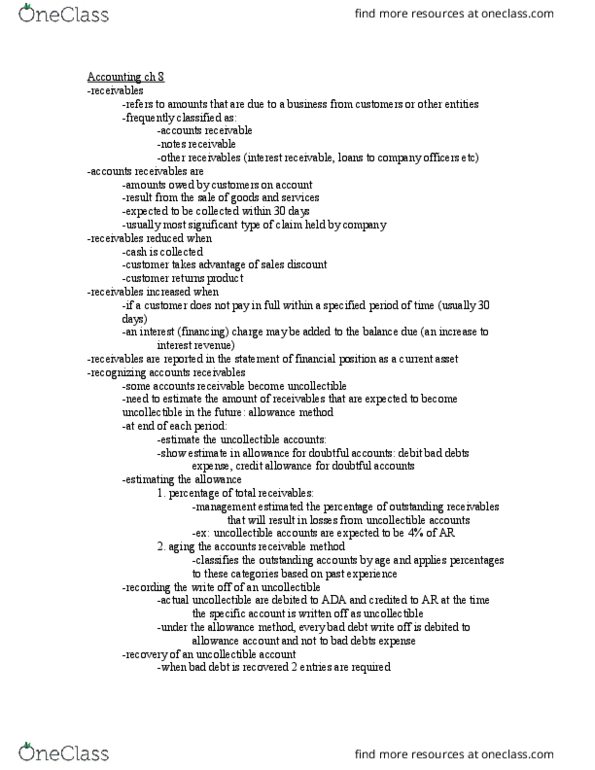 ADM 1340 Lecture Notes - Lecture 8: Income Statement, Operating Expense, Promissory Note thumbnail