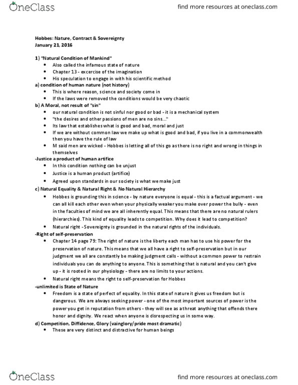 POLS 2900 Lecture Notes - Lecture 3: Scientific Method, No Substance, Leviathan thumbnail