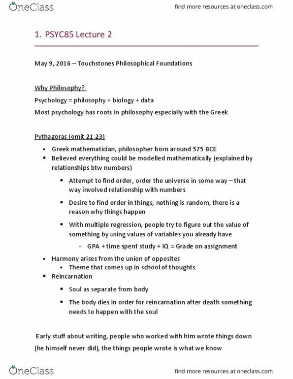 PSYC85H3 Lecture Notes - Lecture 2: Cogito Ergo Sum, Social Stratification, Intelligence Quotient thumbnail