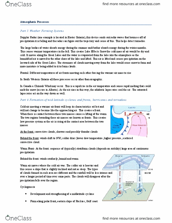 Geography 1100 Lecture Notes - Lecture 15: Latent Heat, Lapse Rate, Polar Front thumbnail