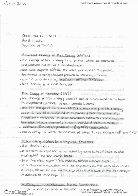 01:160:161 Lecture Notes - Lecture 18: Timar, Reversible Reaction, Thai Baht thumbnail