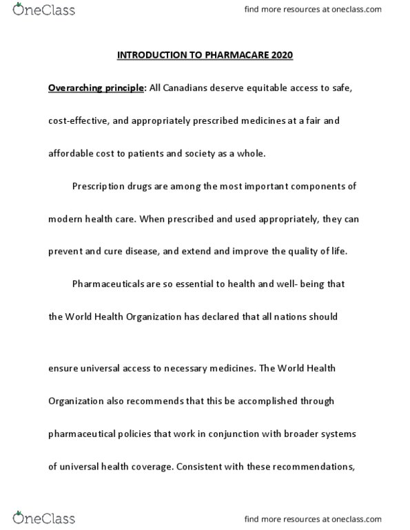 Nursing NUR403 Lecture Notes - Lecture 22: World Health Organization thumbnail