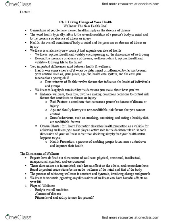 Health Sciences 1001A/B Chapter Notes - Chapter 1: Heredity, Osteoporosis, Breast Cancer thumbnail