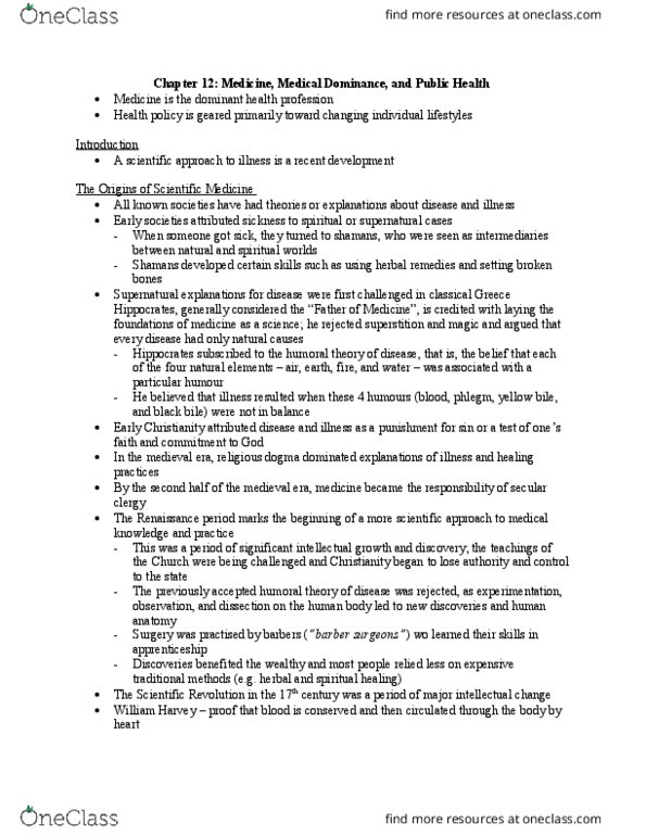 Health Sciences 1002A/B Chapter Notes - Chapter 12: Victim Blaming, Chief Public Health Officer Of Canada, Ivan Illich thumbnail