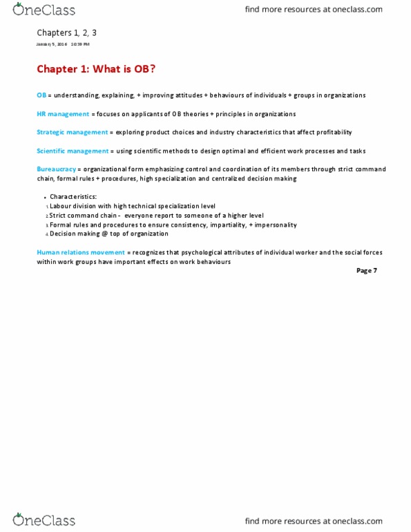 COMM 151 Chapter 1-3: OB Chapters 1,2,3 thumbnail