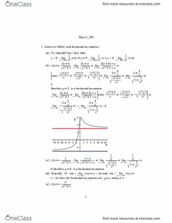 MATH 203 Lecture Notes - Lecture 3: Farad, Asymptote thumbnail