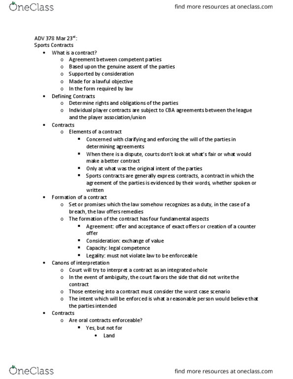 ADV 378S Lecture Notes - Lecture 14: A.D. Vision thumbnail