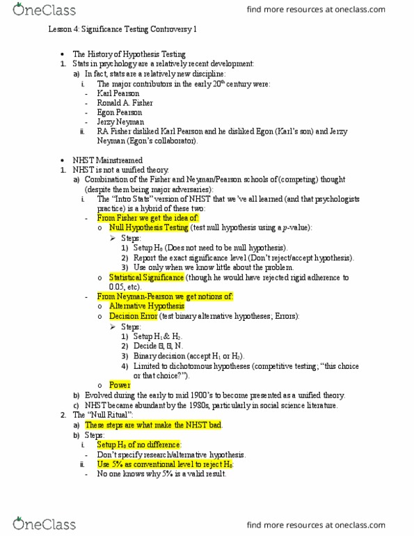 PSYC 316 Lecture Notes - Lecture 4: List Of Statistical Packages, Randomness, Jerzy Neyman thumbnail