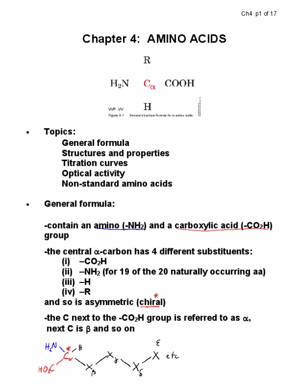 CHEM237 Lecture 4: CHEM237-4-Ch4-AminoAcids-annot.PDF thumbnail