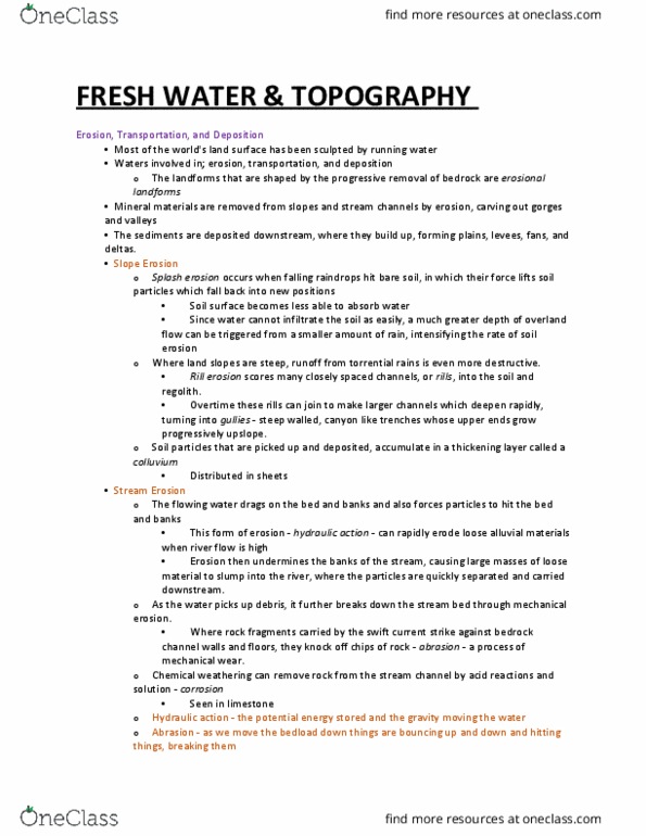 GEOG 1030 Lecture 6: FRESH WATER AND TOPOGRAPHY thumbnail