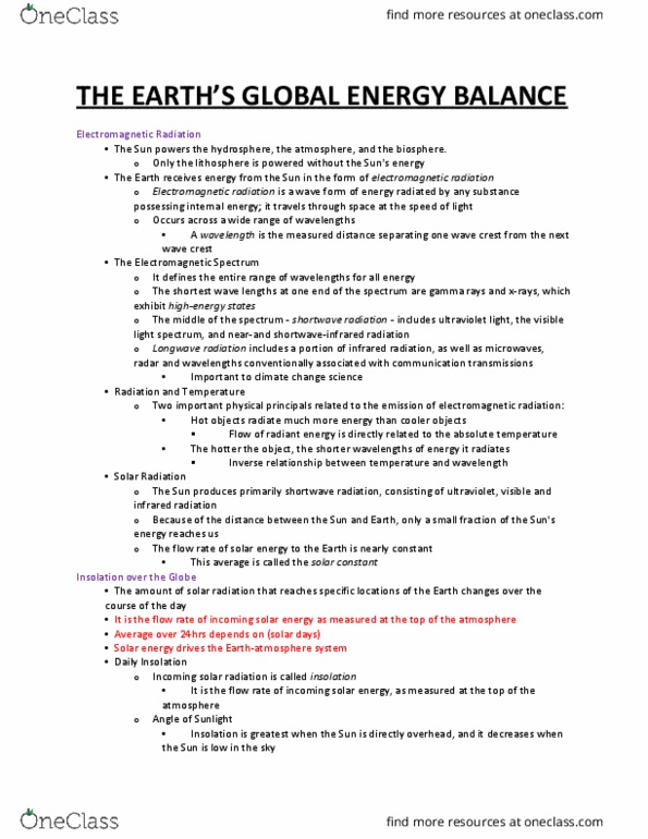 GEOG 1030 Lecture 9: THE EARTH’S GLOBAL ENERGY BALANCE thumbnail